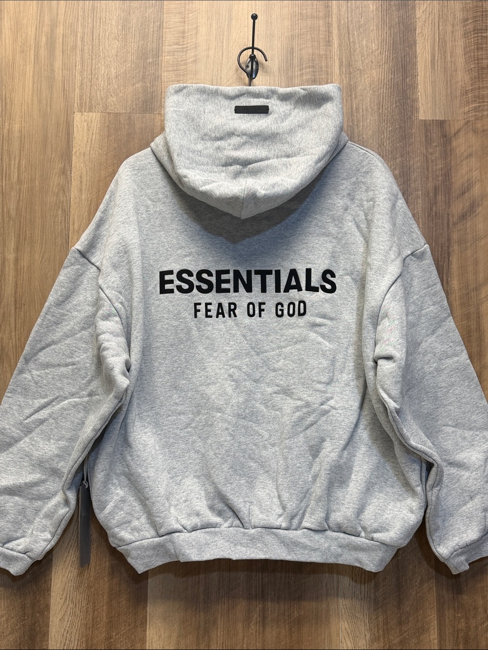 Fear of God ESSENTIALS Light Heather Grey Fleece Hoodie - Picture 6 of 9